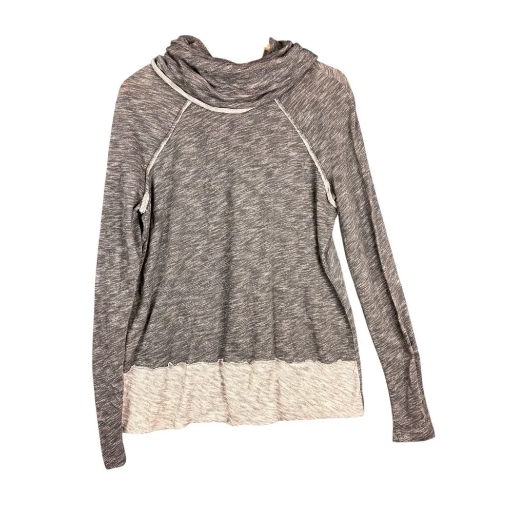 FP Beach by Free People Oversized Charcoal Cocoon Cowl Neck Pullover – Sz M